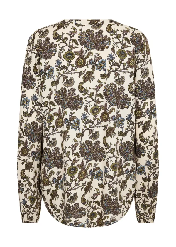 Nine 1 Print Blouse in Dark Green