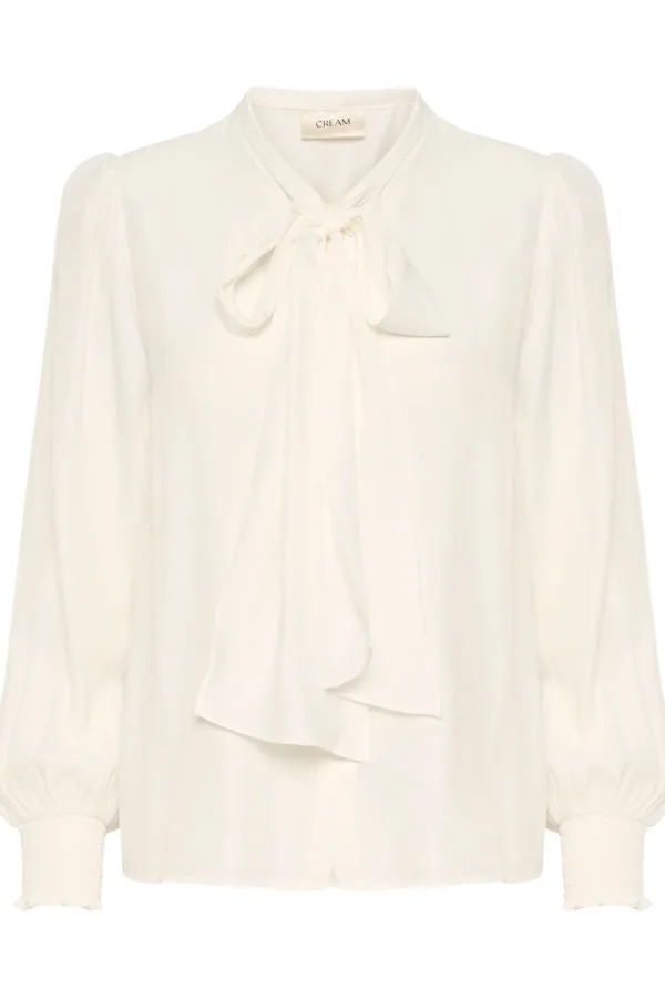 Nola Bow Shirt in Off White