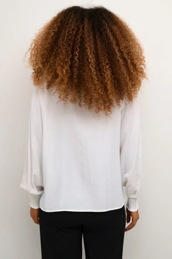 Nola Bow Shirt in Off White