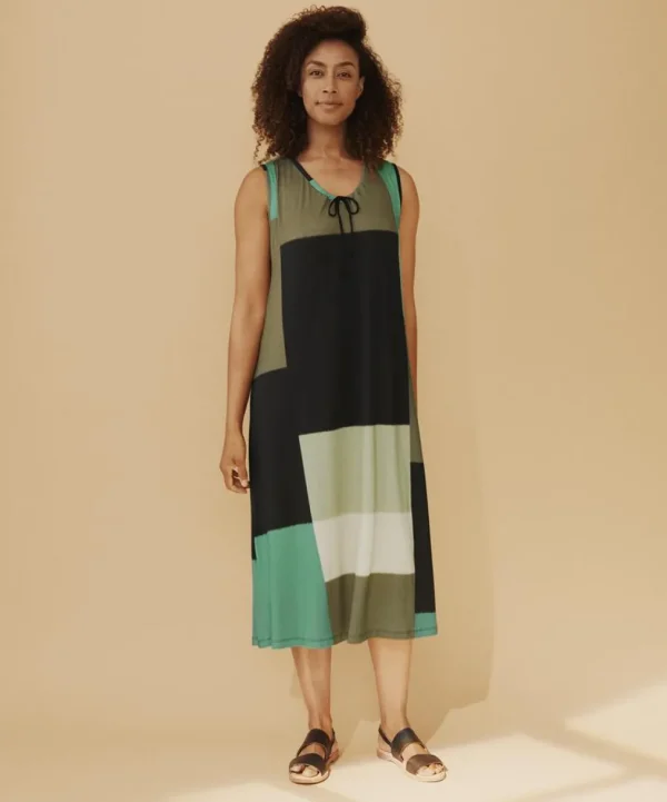 Octava Jersey Dress in Green Spruce
