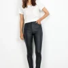 Pam 3 Leather Look Pants in Black
