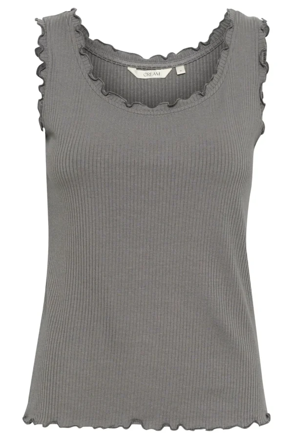 Ribba Vest Top in Castlerock Grey