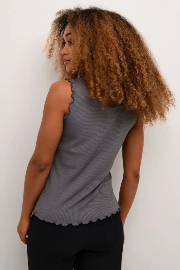 Ribba Vest Top in Castlerock Grey