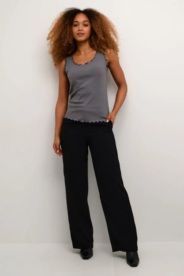 Ribba Vest Top in Castlerock Grey