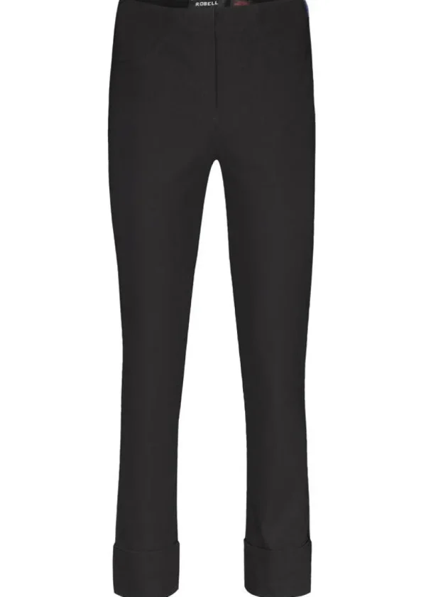 Robell 3/4 Length Bella Trousers in Black 90