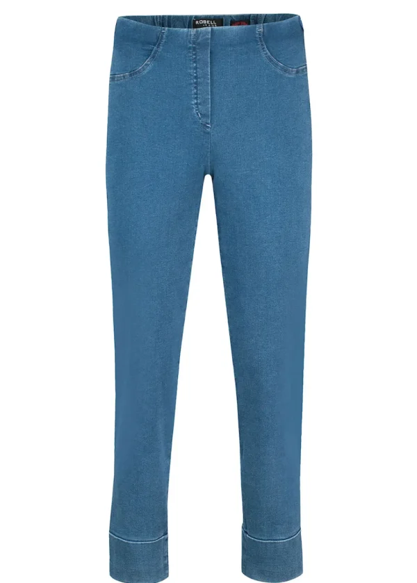 Robell Denim Bella 3/4 Length Jeans in Light Denim 62