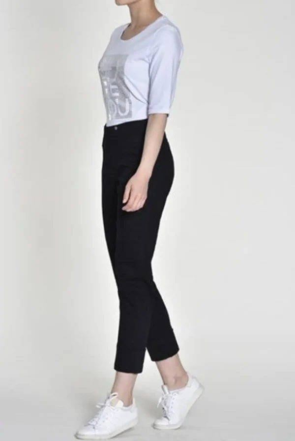 Robell Denim Bella 3/4 Length Jeans in Black 90