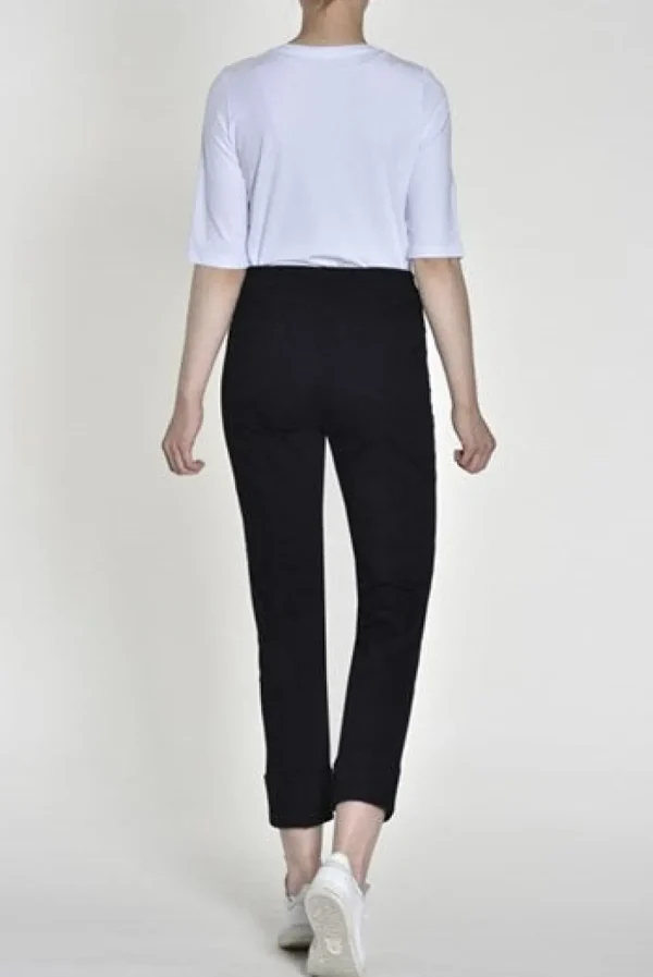 Robell Denim Bella 3/4 Length Jeans in Black 90
