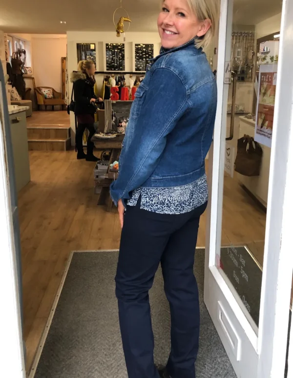 Robell Full Length Marie Trousers in Navy 69