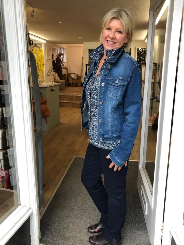 Robell Full Length Marie Trousers in Navy 69