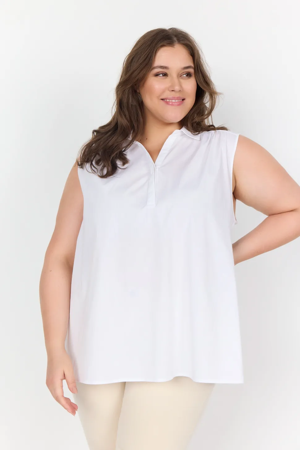 saga__crisp_cotton_blend__0.webp Saga 4 Crisp Cotton Blend Shirt in White