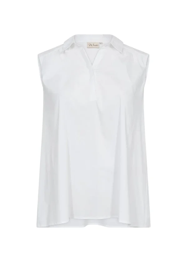 Saga 4 Crisp Cotton Blend Shirt in White