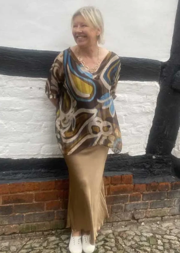 Satin Bias Cut Midi Skirt
