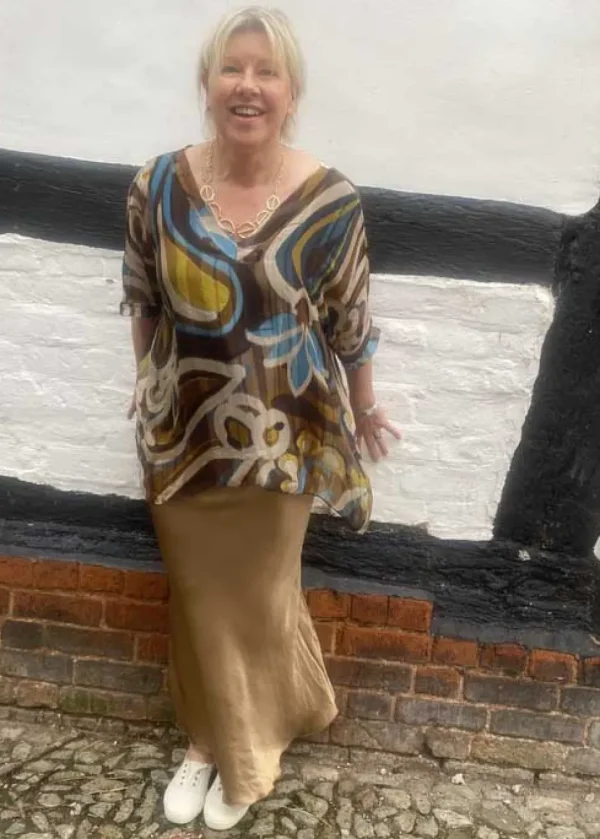 Satin Bias Cut Midi Skirt