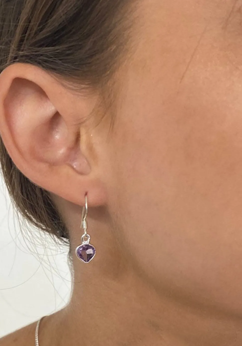 solid_silver_amethyst_min_1.webp Solid Silver Amethyst Mini Reverse Tear-Drop Drop Earrings