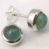 Solid Silver Apatite Stud Earrings