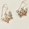 Solid Silver Butterfly Earrings