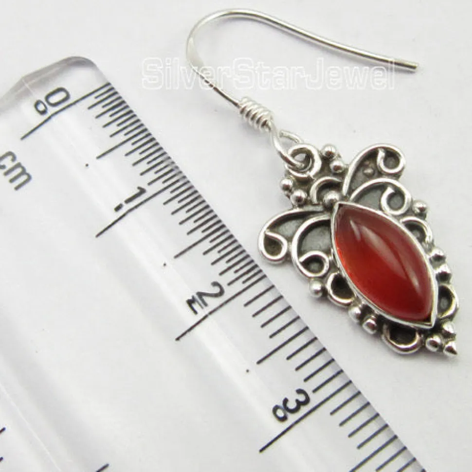solid_silver_carnelian_or_3.webp Solid Silver Carnelian Ornate Scroll Drop Earrings