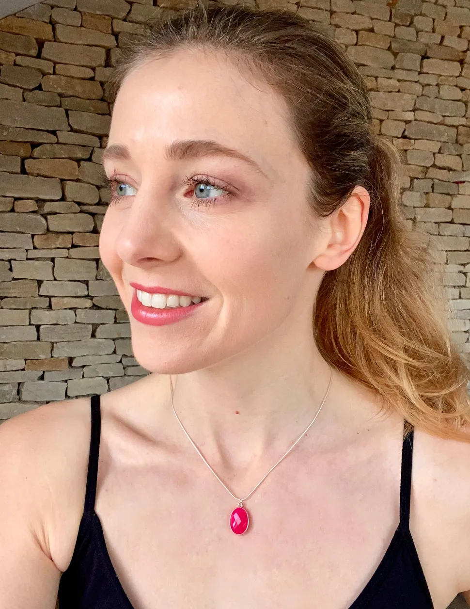 solid_silver_chalcedony_h_2.webp Solid Silver Chalcedony Hot Pink Pendant