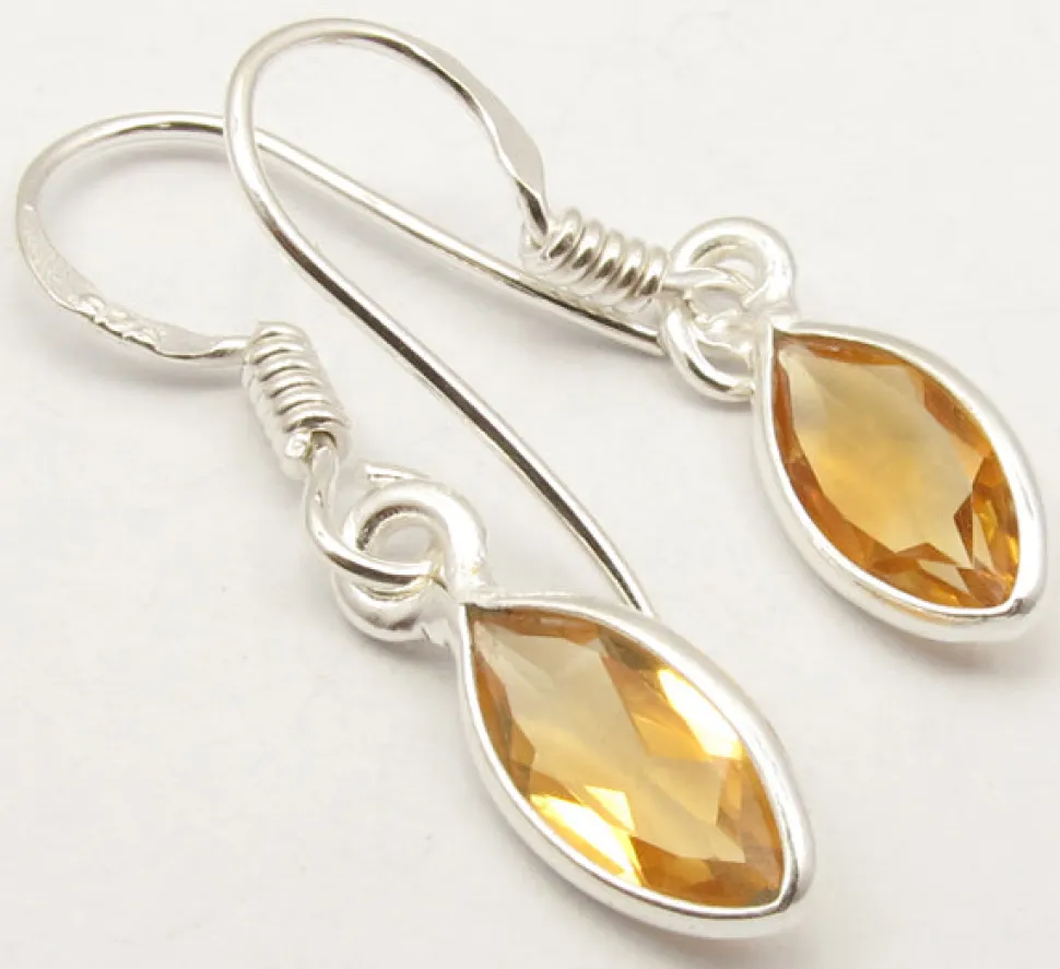 solid_silver_citrine_marq_1.webp Solid Silver Citrine Marquise Drop Earrings