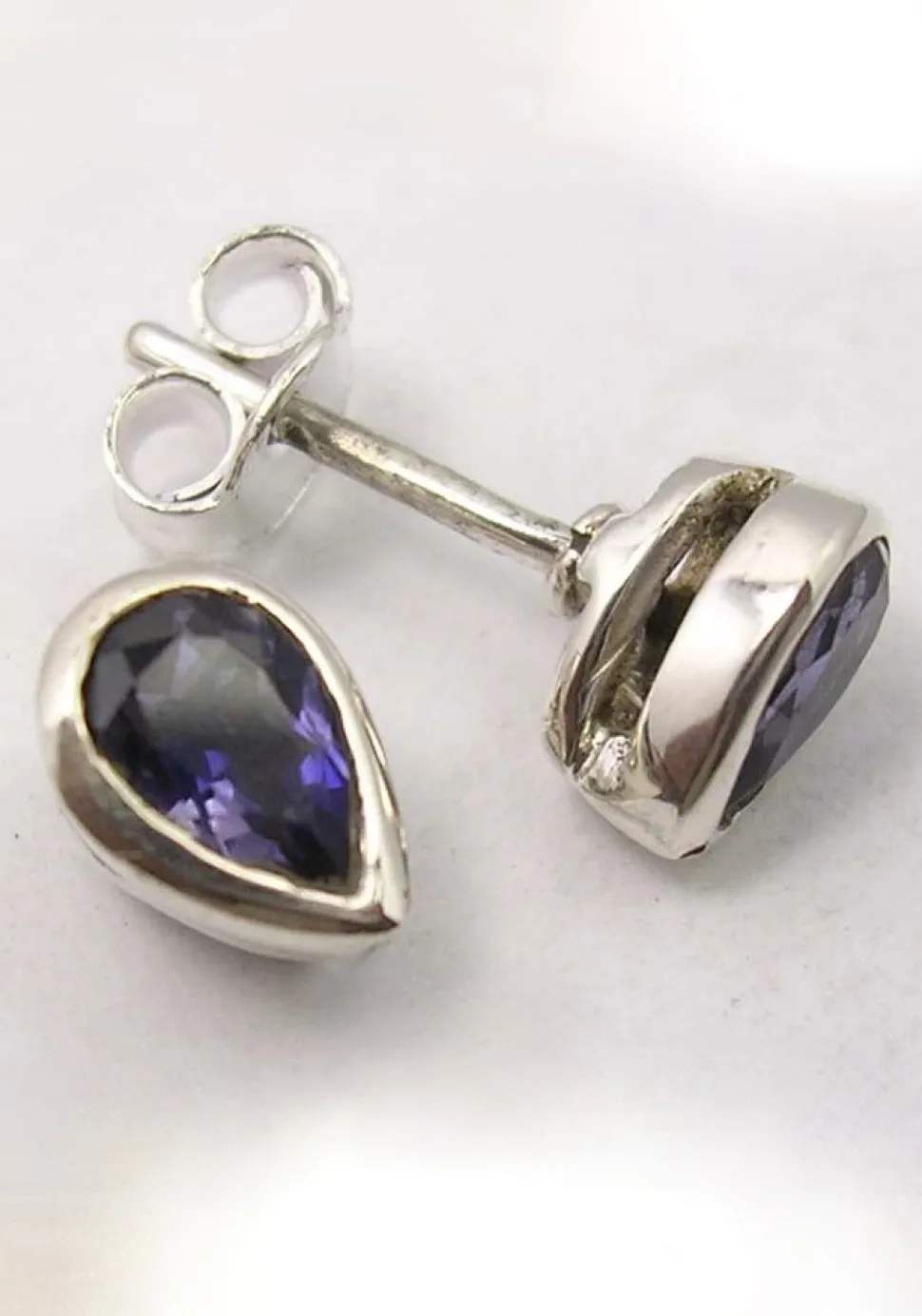 solid_silver_iolite_teard_0.webp Solid Silver Iolite Tear-Drop Stud Earrings