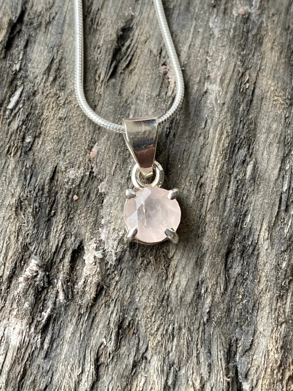 solid_silver_rose_quartz__1-2.webp Solid Silver Rose Quartz Pendant & Chain