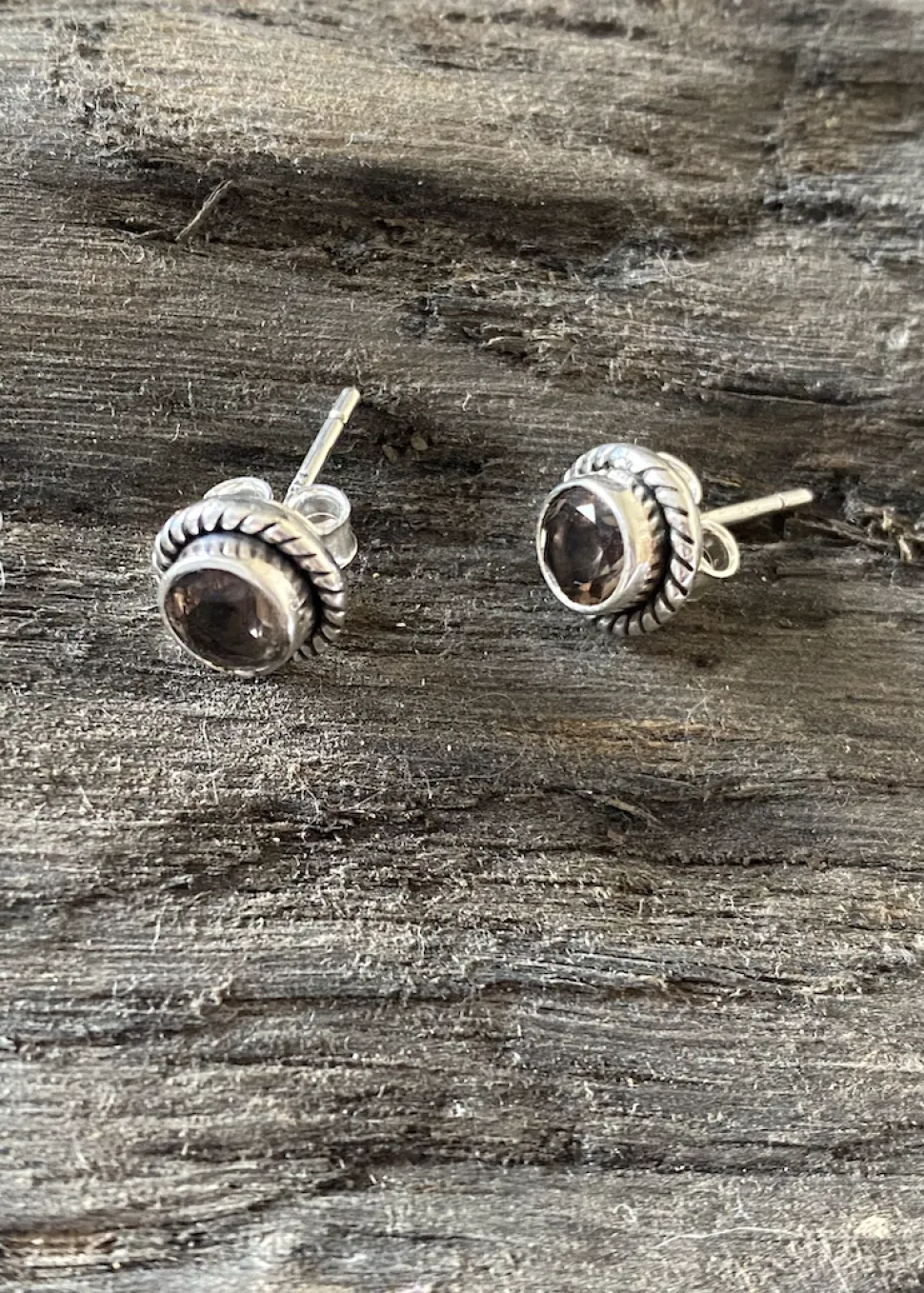 solid_silver_smoky_quartz_0-2.webp Solid Silver Smoky Quartz Round Stud Earrings