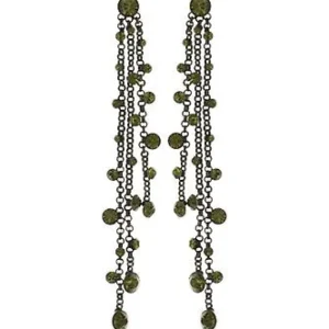 Someshine, Sometime Crystal Encrusted Chain Earrings