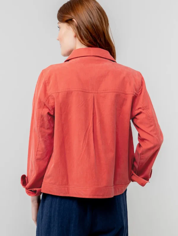 Southwester Tencel Cotton Jacket in Earth Red