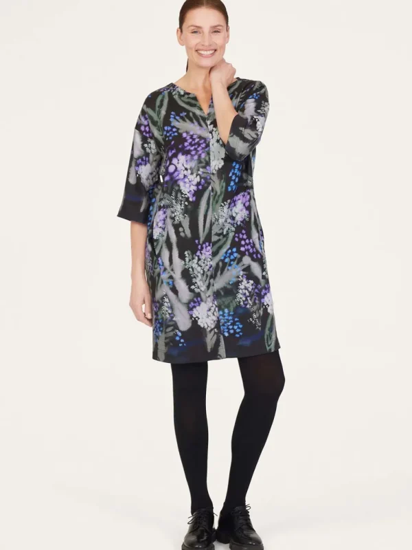 Sylva Tencel™ Crepe Shift Dress - Black