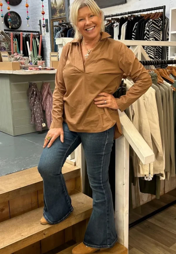 Toxik Bell Bottom Jeans in Mid Denim