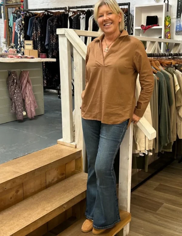 Toxik Bell Bottom Jeans in Mid Denim
