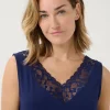 Trulla Vest Top in Ocean Cavern Blue