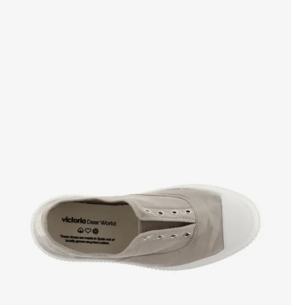 Victoria Canvas Plimsoll in Beige