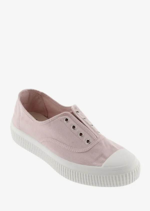 Victoria Platform Pumps in Powder Pink