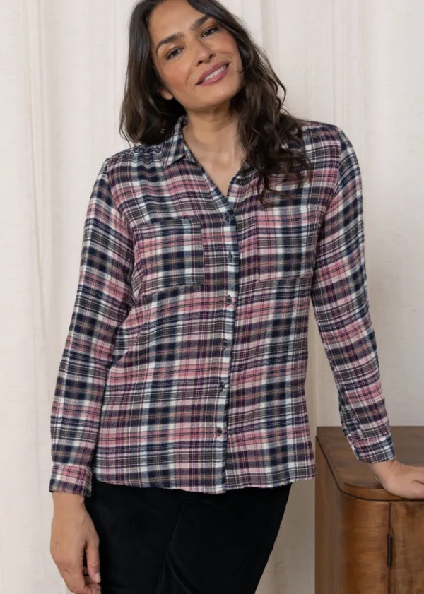 Willow Check Shirt in Mulberry