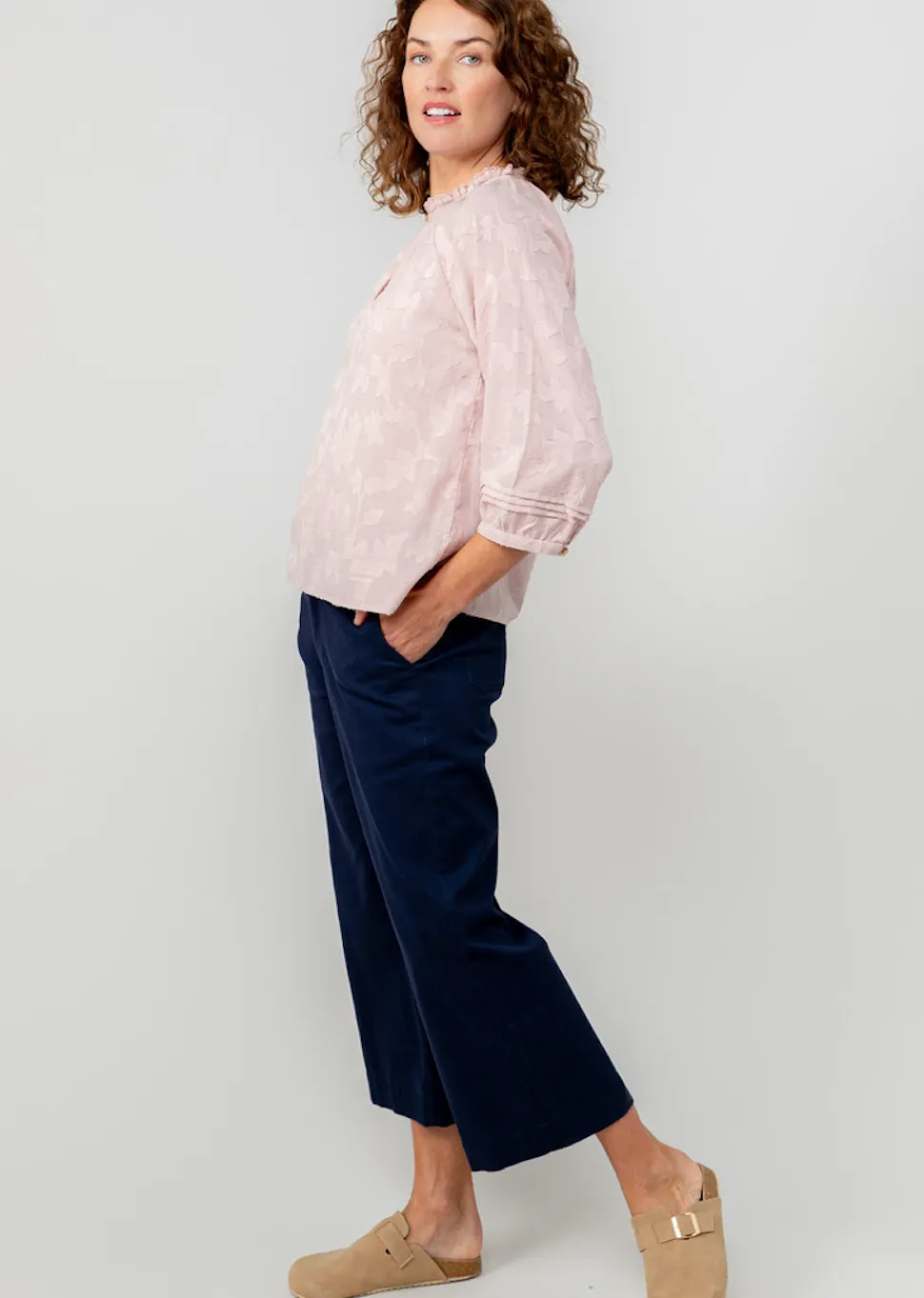 zoe_cotton_jacquard_keyho_4.webp Zoe Cotton Jacquard Keyhole Neck Blouse in Soft Pink