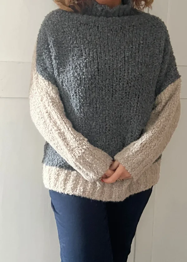 Contrast Boucle Knit