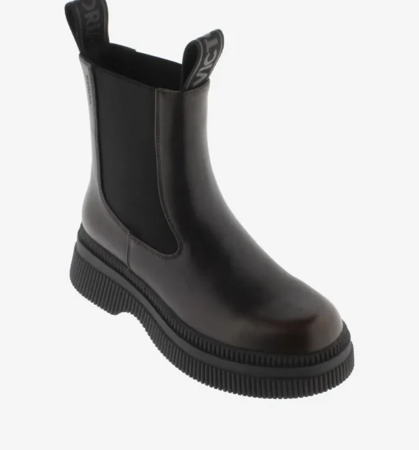 Dublin Chelsea Black Faux Leather Boots