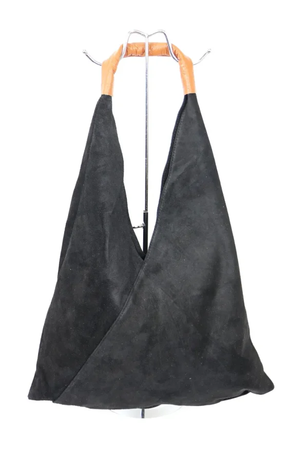 Hobo V Suede Shoulder Bag
