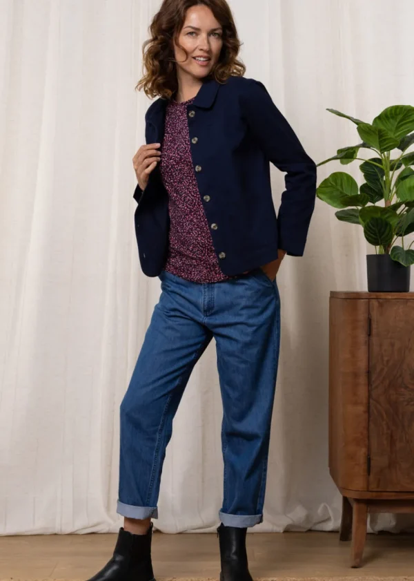 Langston Stretch Twill Jacket in Navy