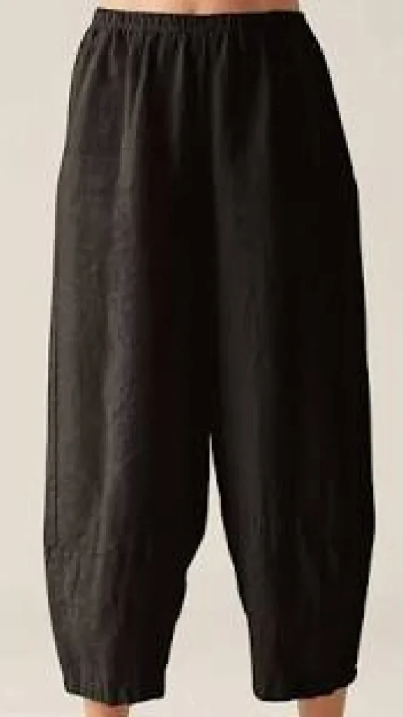 Linen Lantern Pants in Aluminium