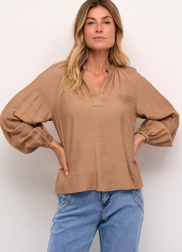 Mila Blouse in Cinnamon Swirl