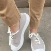 Victoria Canvas Plimsoll in Beige