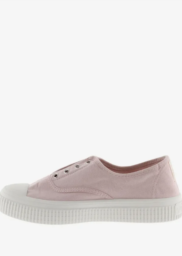 Victoria Platform Pumps in Powder Pink